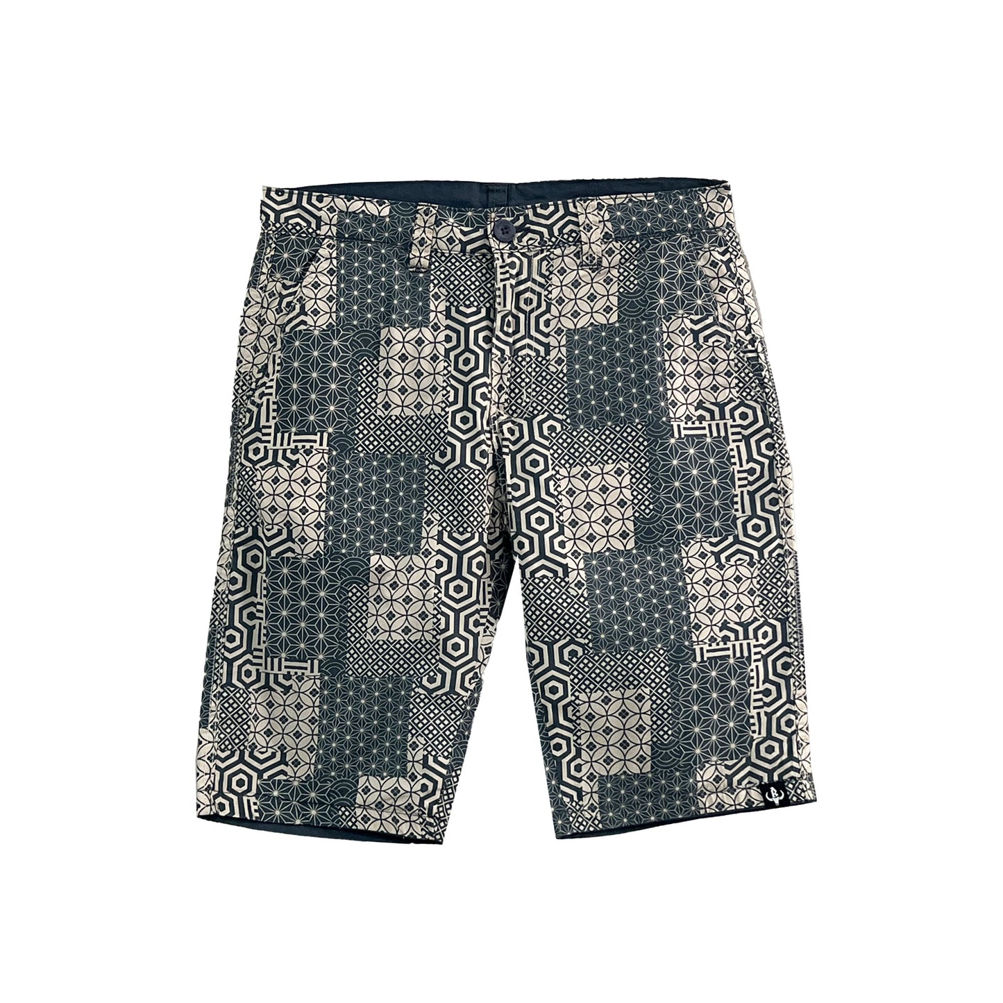Bobson Japanese Men's Basic Non-Denim Reversible Short Mid Waist 172275 (Teal Teal)