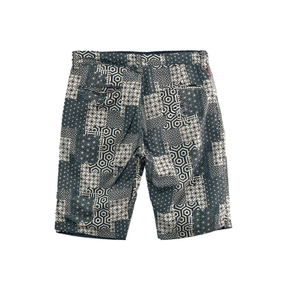 Bobson Japanese Men's Basic Non-Denim Reversible Short Mid Waist 172275 (Teal Teal)