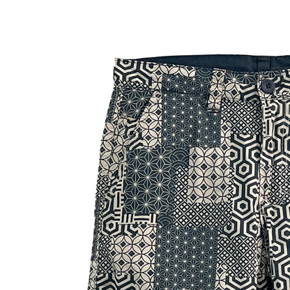 Bobson Japanese Men's Basic Non-Denim Reversible Short Mid Waist 172275 (Teal Teal)