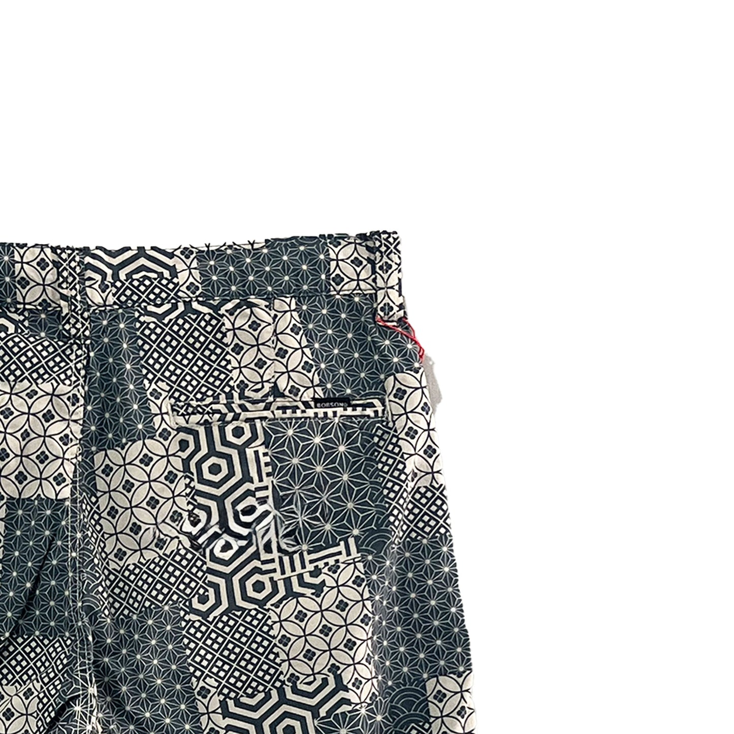 Bobson Japanese Men's Basic Non-Denim Reversible Short Mid Waist 172275 (Teal Teal)