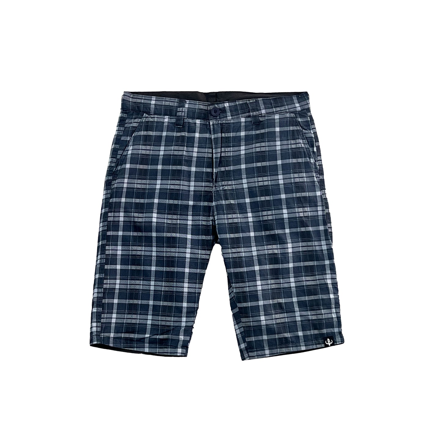 Bobson Japanese Men's Basic Non-Denim Reversible Short Mid Waist 172287 (Blue Charcoal)