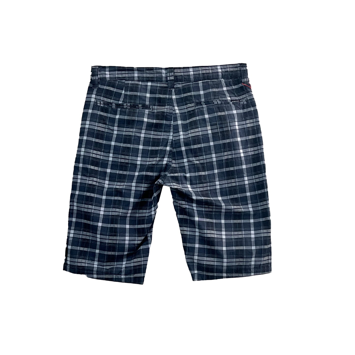 Bobson Japanese Men's Basic Non-Denim Reversible Short Mid Waist 172287 (Blue Charcoal)