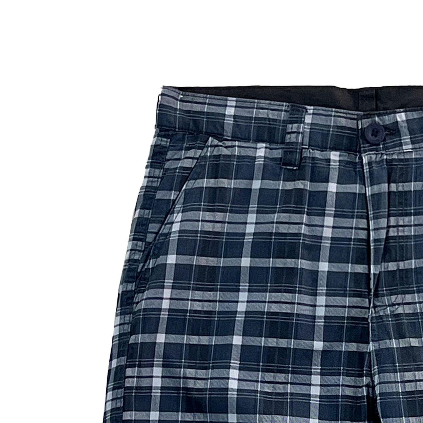 Bobson Japanese Men's Basic Non-Denim Reversible Short Mid Waist 172287 (Blue Charcoal)