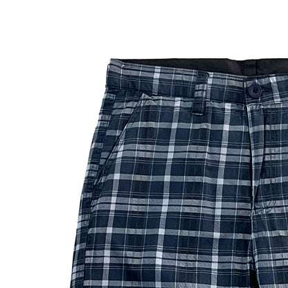 Bobson Japanese Men's Basic Non-Denim Reversible Short Mid Waist 172287 (Blue Charcoal)