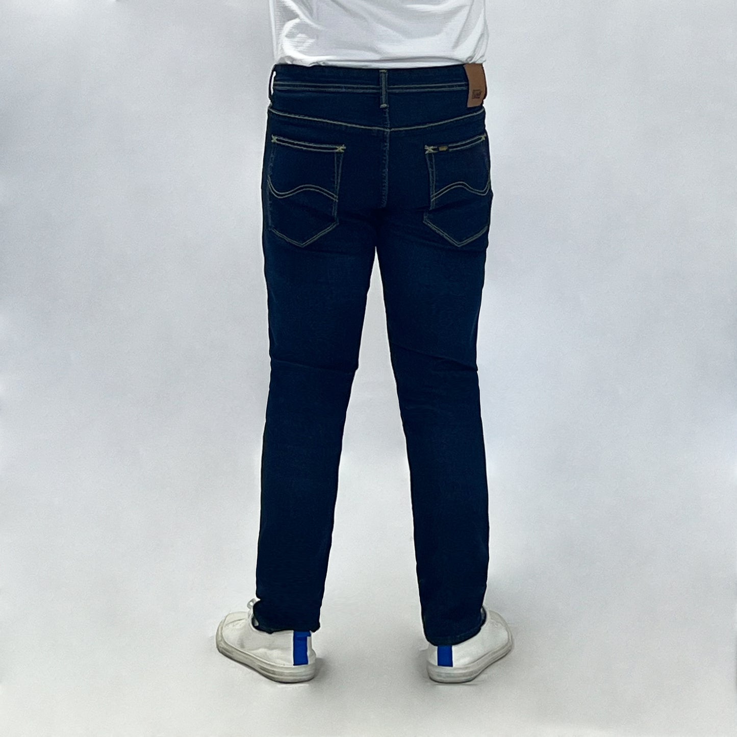Stylistic Mr. Lee Men's Basic Denim Pants Super Skinny Mid Waist 172912 (Dark Shade)