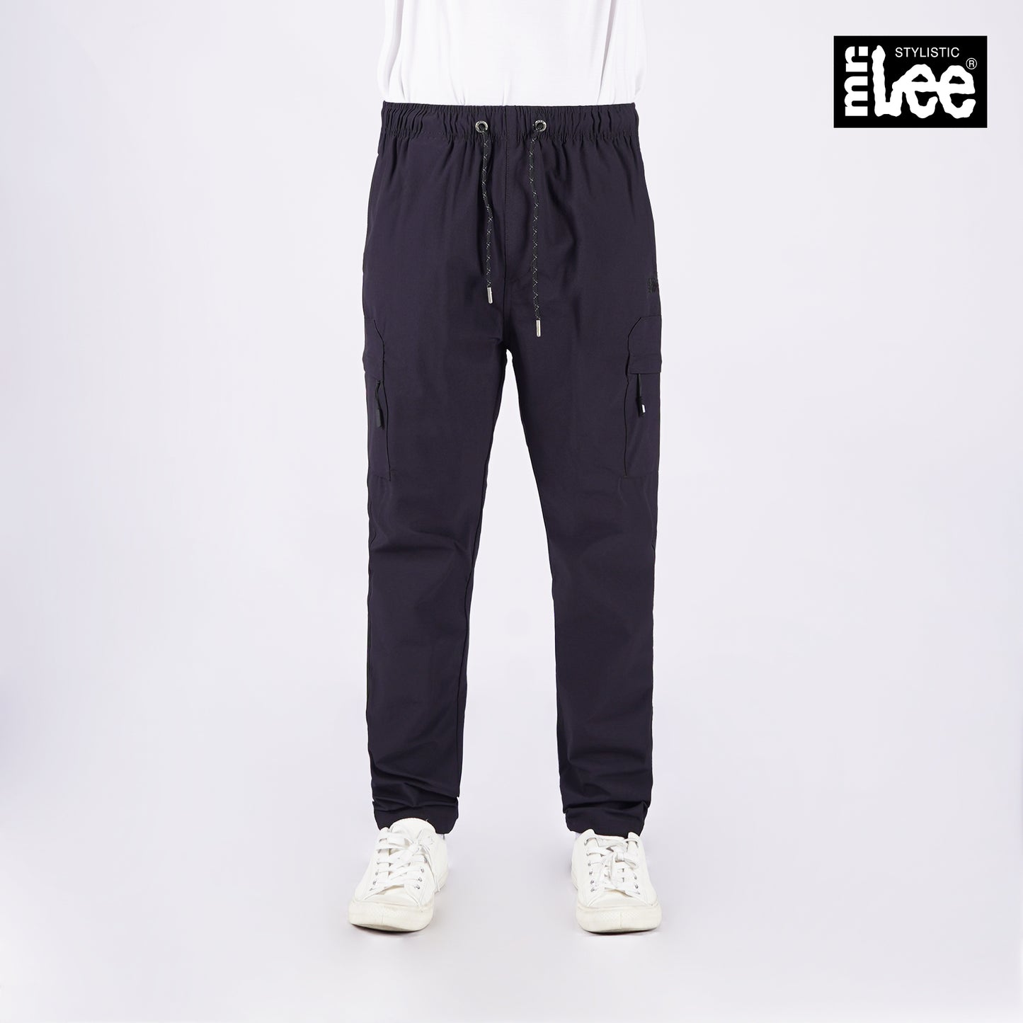 Stylistic Mr. Lee Men's Basic Non-Denim Cargo Pants Mid Waist 145231 (Black)