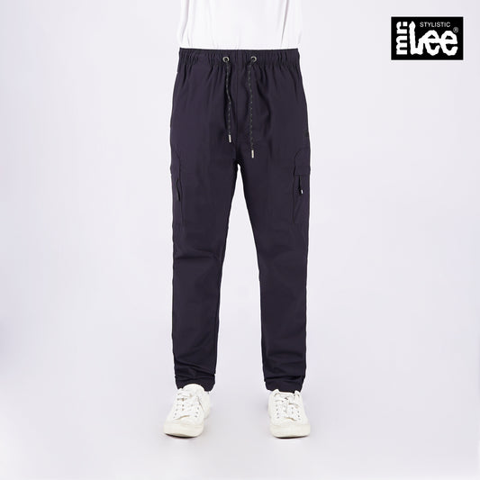 Stylistic Mr. Lee Men's Basic Non-Denim Cargo Pants Mid Waist 145231 (Black)