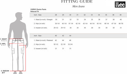 Stylistic Mr. Lee Men's Basic Non-Denim Cargo Pants Mid Waist 145231 (Black)