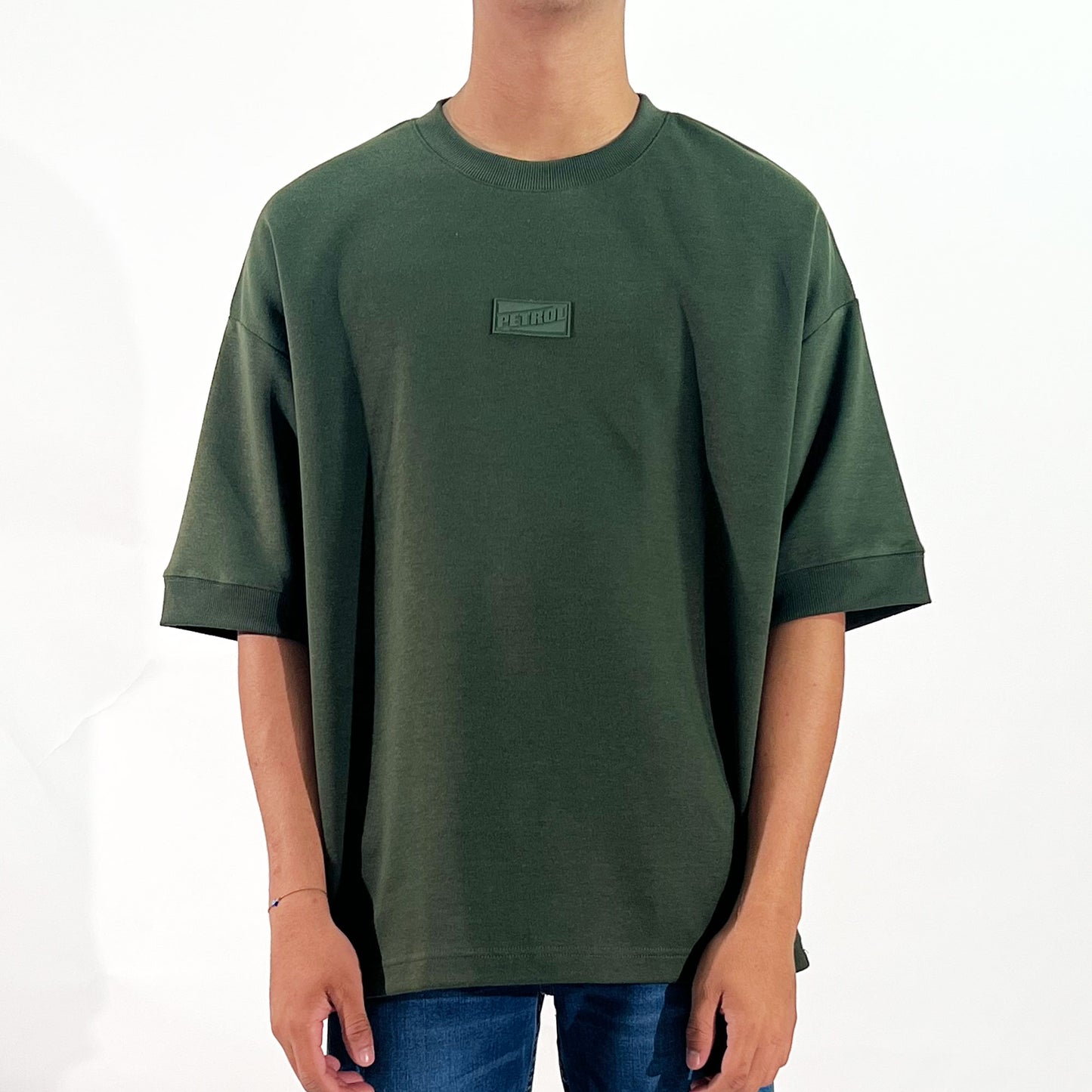 Petrol Men's Basic Tees Oversized Fitting Interlock Fabric 168275 (Fatigue)