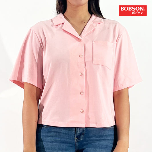 Bobson Japanese Ladies Basic Woven  Boxy Fit 155368 (Potpourri)