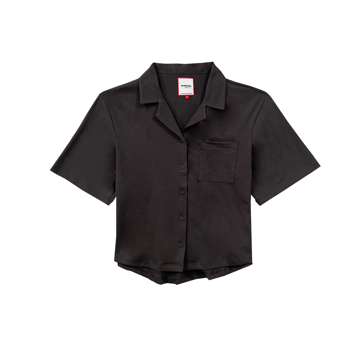 Bobson Japanese Ladies Basic Woven  Boxy Fit 155368 (Pavement)