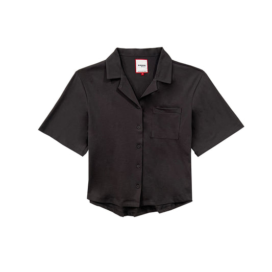 Bobson Japanese Ladies Basic Woven  Boxy Fit 155368 (Pavement)