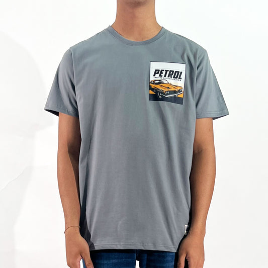 Petrol Men's Basic Tees Slim Fitting CVC Jersey Fabric 167015-U (Charcoal)