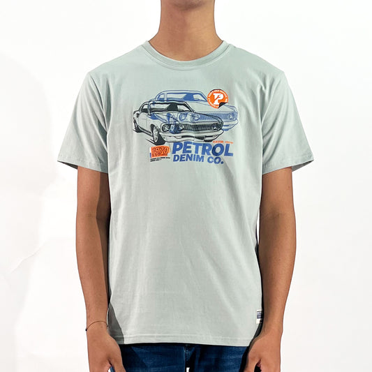 Petrol Men's Basic Tees Slim Fitting CVC Jersey Fabric 167468-U (Sage)