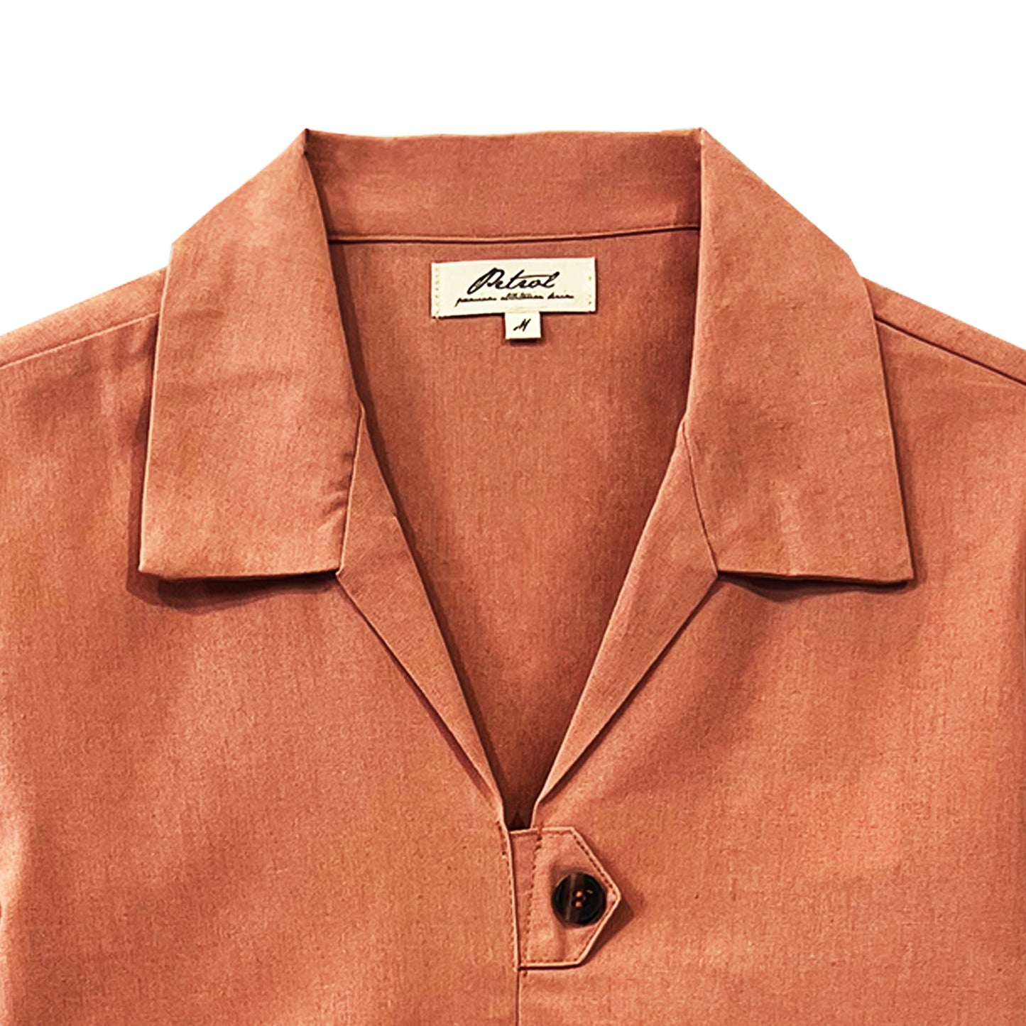 Petrol Ladies Basic Woven Shirt Boxy Fitting Linen Fabric 167051 (Light Pink)