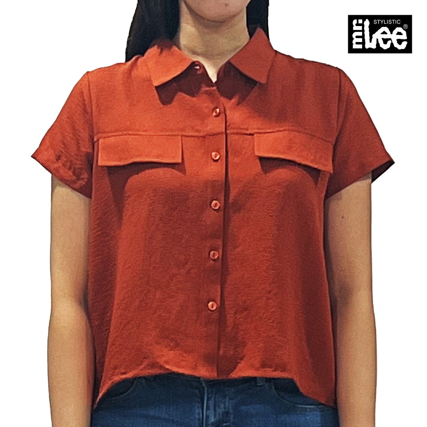 Stylistic Mr. Lee Ladies Basic Woven Shirt Boxy Fit 160465 (Rust)