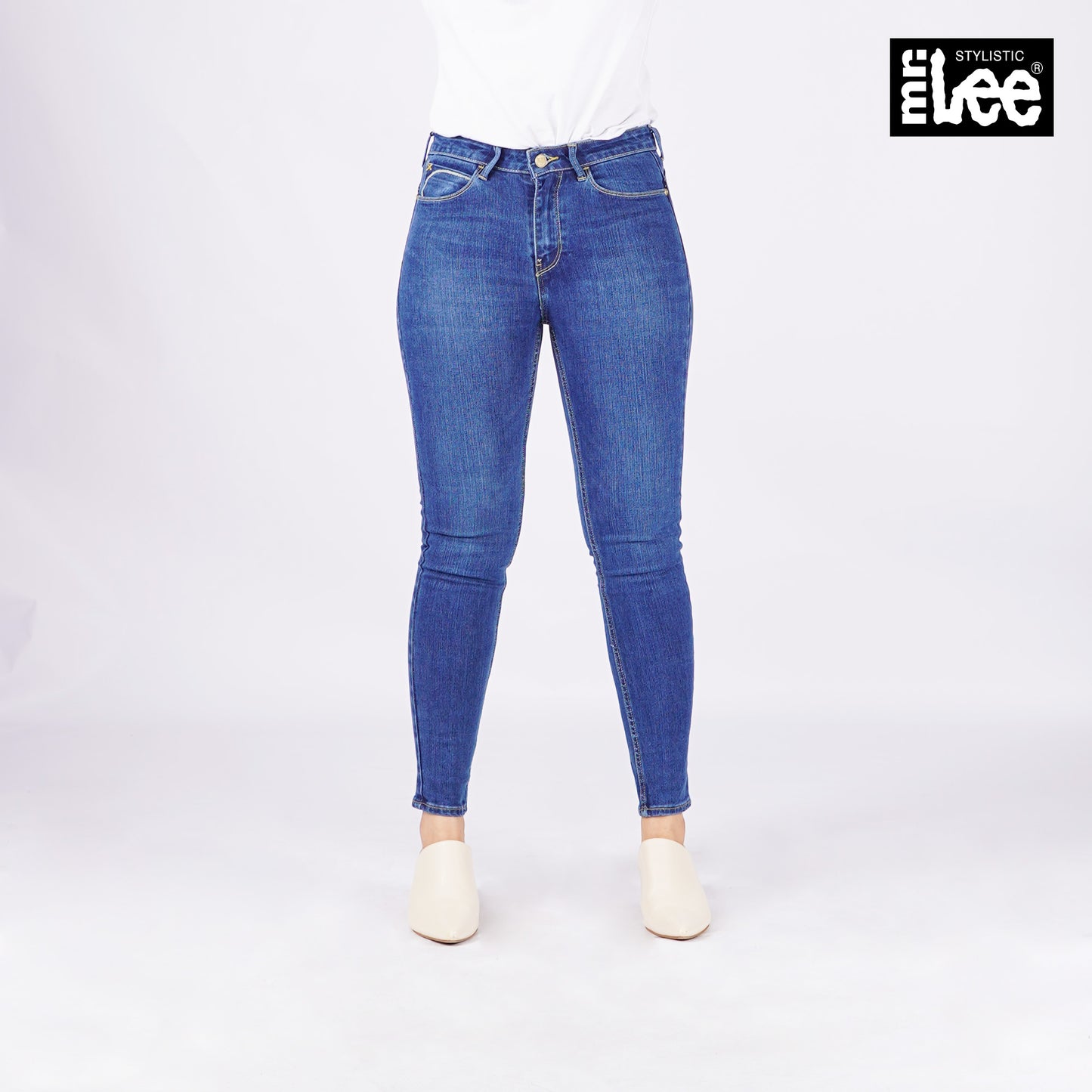 Stylistic Mr. Lee Ladies Basic Denim Pants Super Skinny 173032 (Medium Shade)