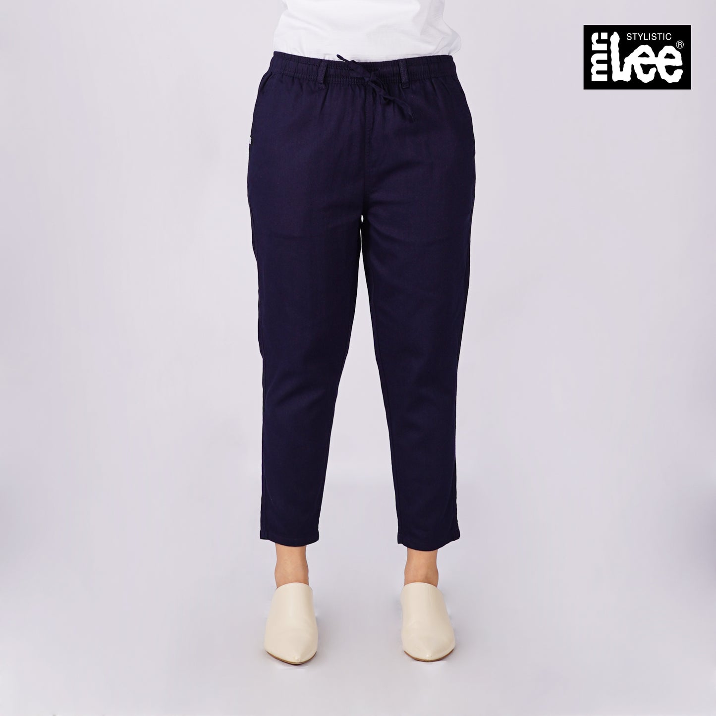 Stylistic Mr. Lee Ladies Basic Non-Denim Drawstring Pants 174762 (Navy)