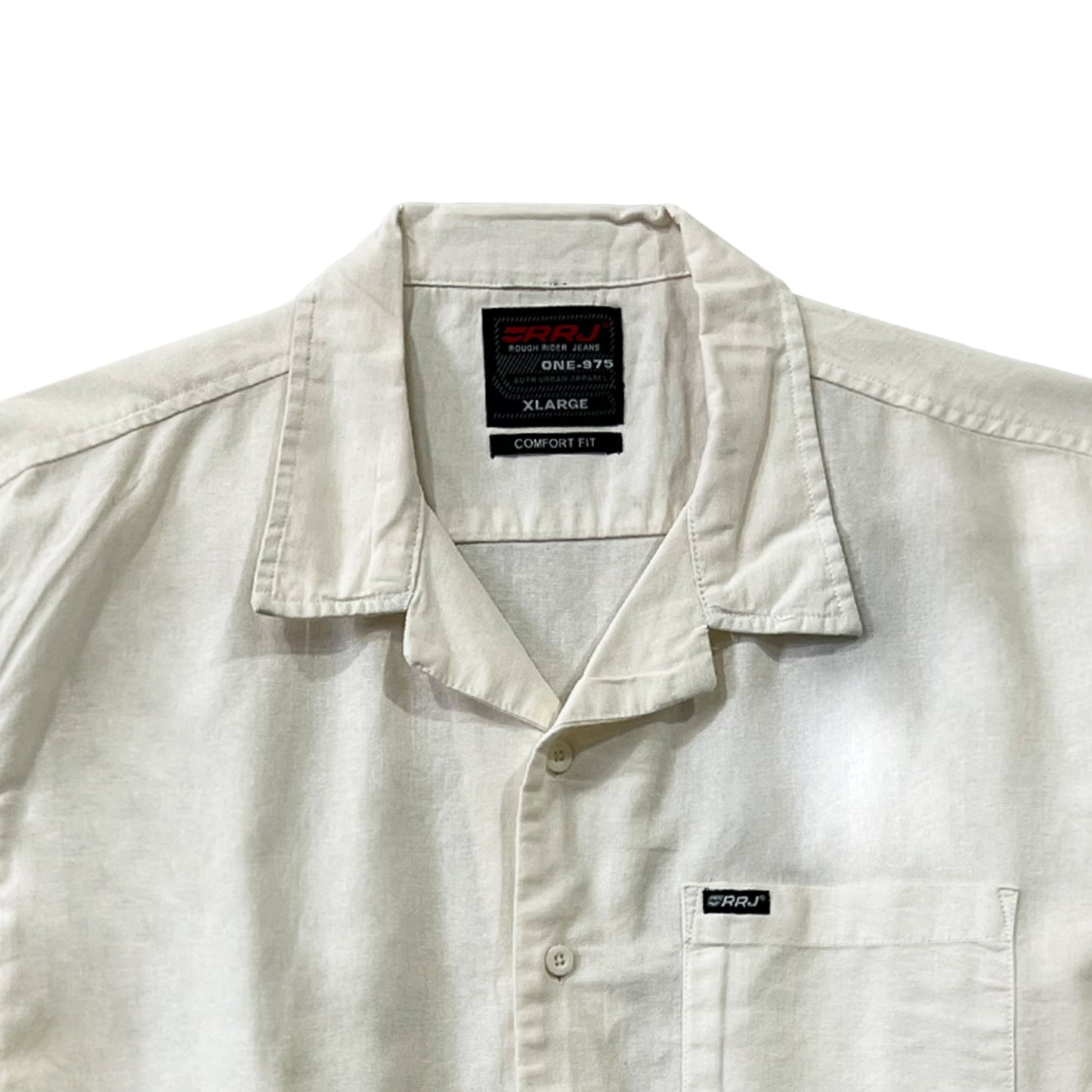 RRJ Men's Basic Woven Shirt Comfort Fitting Linen Fabric 170482 (Offwhite)