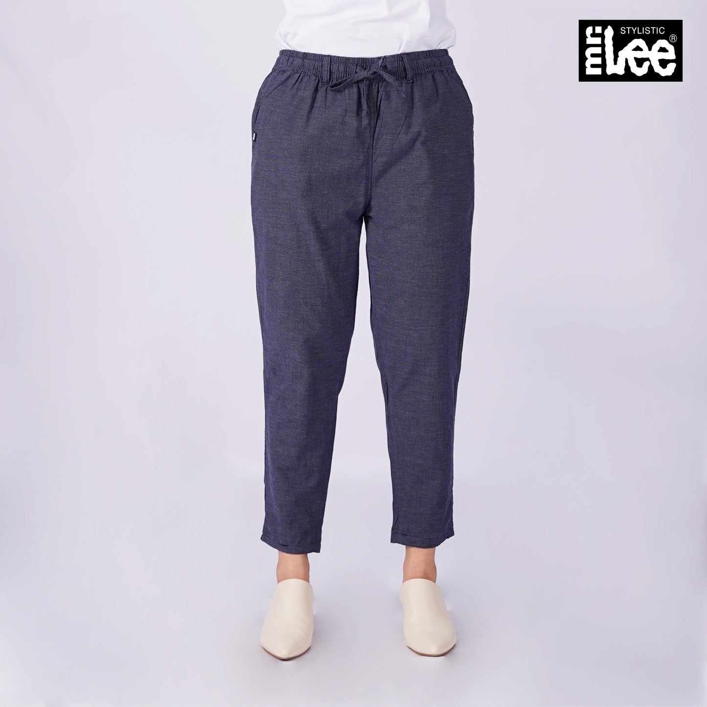Stylistic Mr. Lee Ladies Basic Non-Denim Drawstring Pants 174753 (Navy)