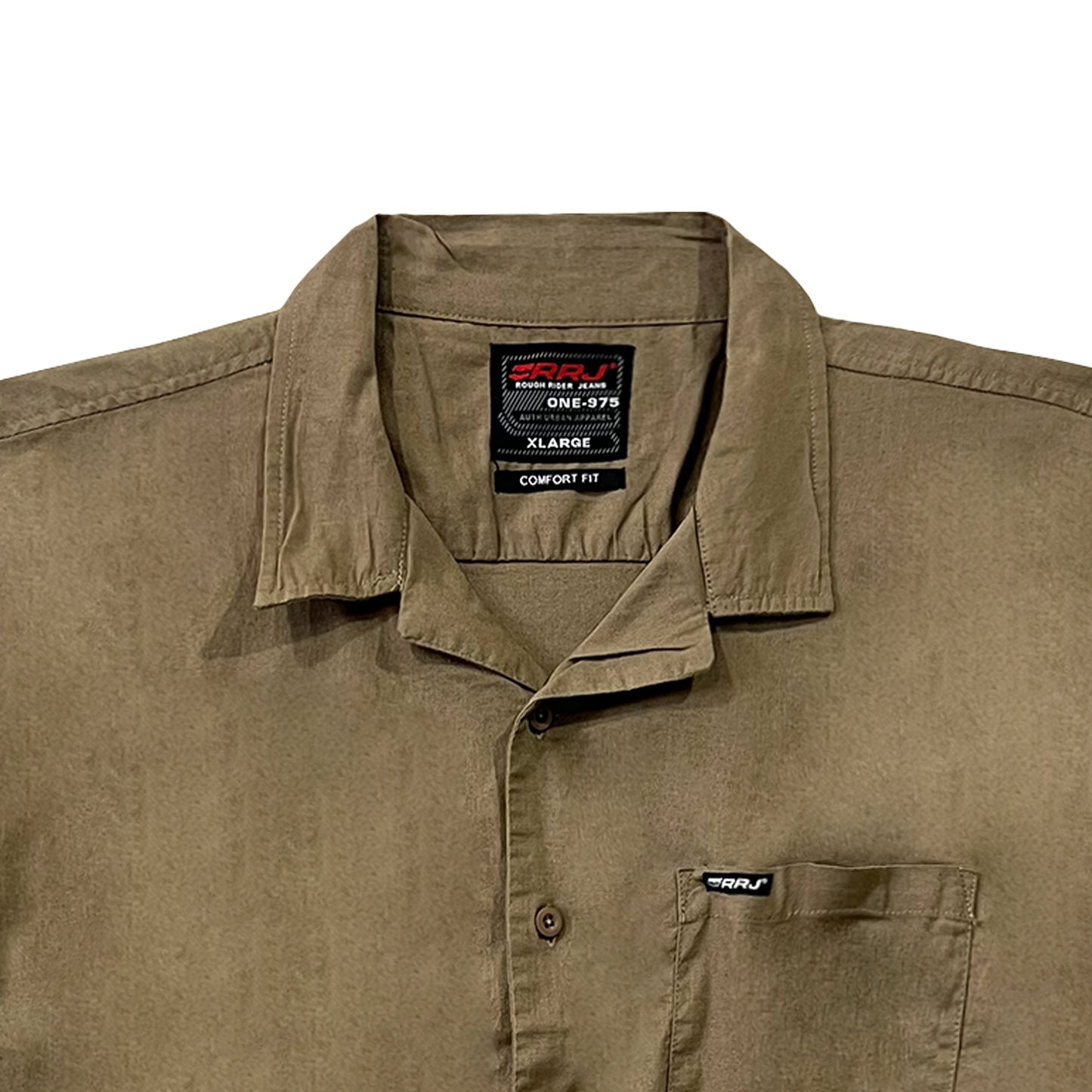 RRJ Men's Basic Woven Shirt Comfort Fitting Linen Fabric 170482 (Taupe)