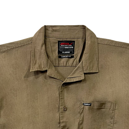 RRJ Men's Basic Woven Shirt Comfort Fitting Linen Fabric 170482 (Taupe)