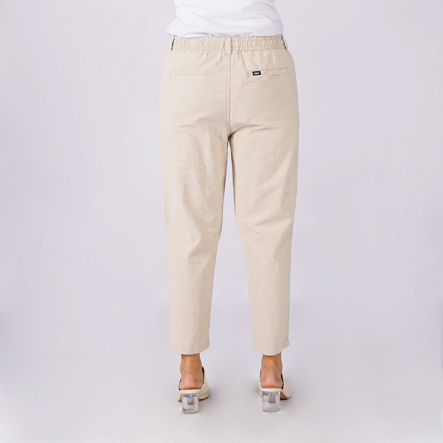 Stylistic Mr. Lee Ladies Basic Non-Denim Drawstring Pants 174753 (Off White)