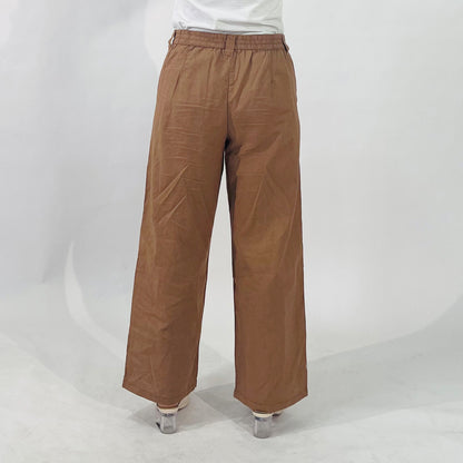 Bobson Japanese Ladies Basic Non-Denim Wide Leg Pants 176330 (Rust)