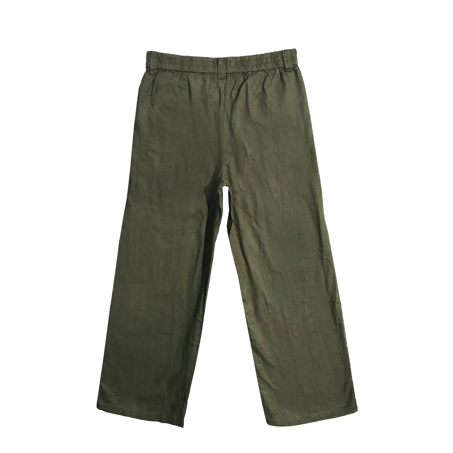Bobson Japanese Ladies Basic Non-Denim Wide Leg Pants 176330 (Moss)