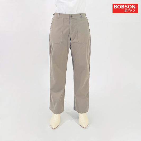 Bobson Japanese Ladies Basic Non-Denim Colored Pants 176430 (Light Taupe)