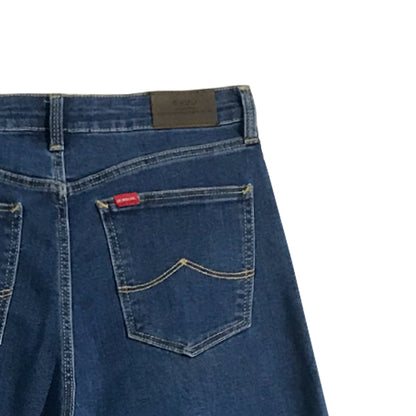 Bobson Japanese Ladies Basic Denim Sailor Pants 174920 (Medium Shade)