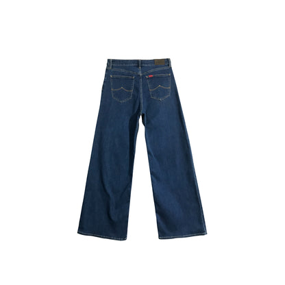 Bobson Japanese Ladies Basic Denim Sailor Pants 174920 (Medium Shade)