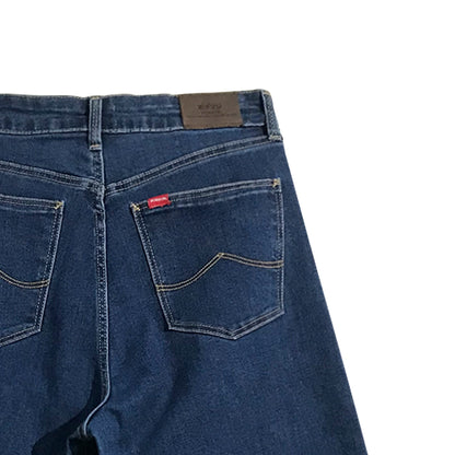 Bobson Japanese Ladies Basic Denim Sailor Pants 174902 (Medium Shade)