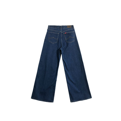 Bobson Japanese Ladies Basic Denim Sailor Pants 174902 (Medium Shade)