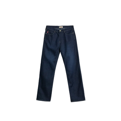 Bobson Japanese Ladies Basic Denim Pants Straight Cut 174866 (Dark Shade)