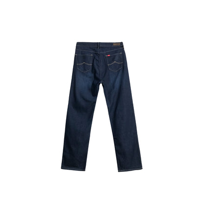 Bobson Japanese Ladies Basic Denim Pants Straight Cut 174866 (Dark Shade)
