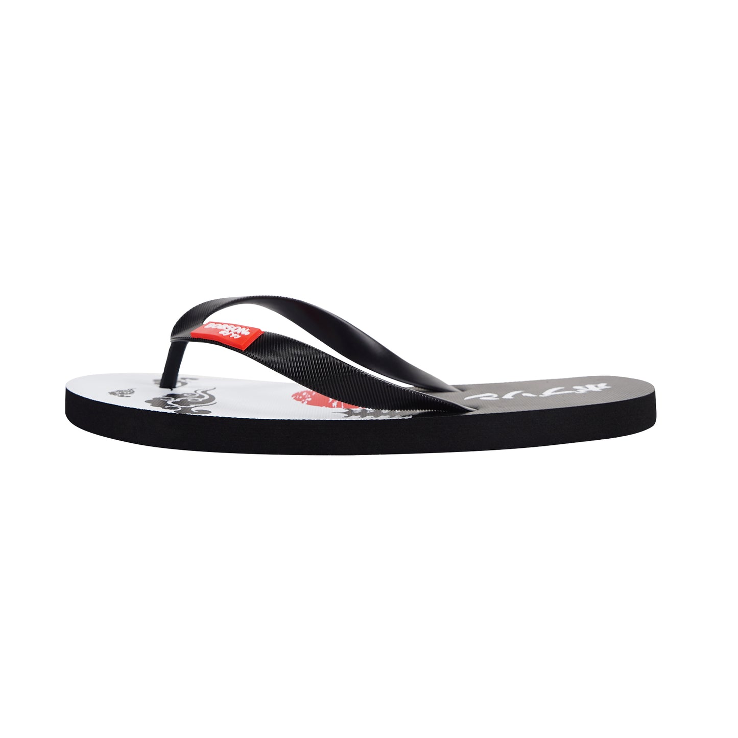 Bobson Japanese Men's Basic Accessories Footwear Slipper 161598 (Black White)