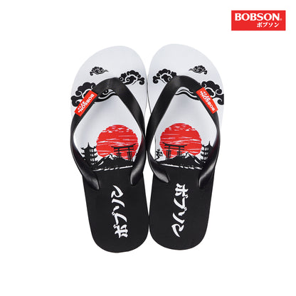 Bobson Japanese Men's Basic Accessories Footwear Slipper 161598 (Black White)
