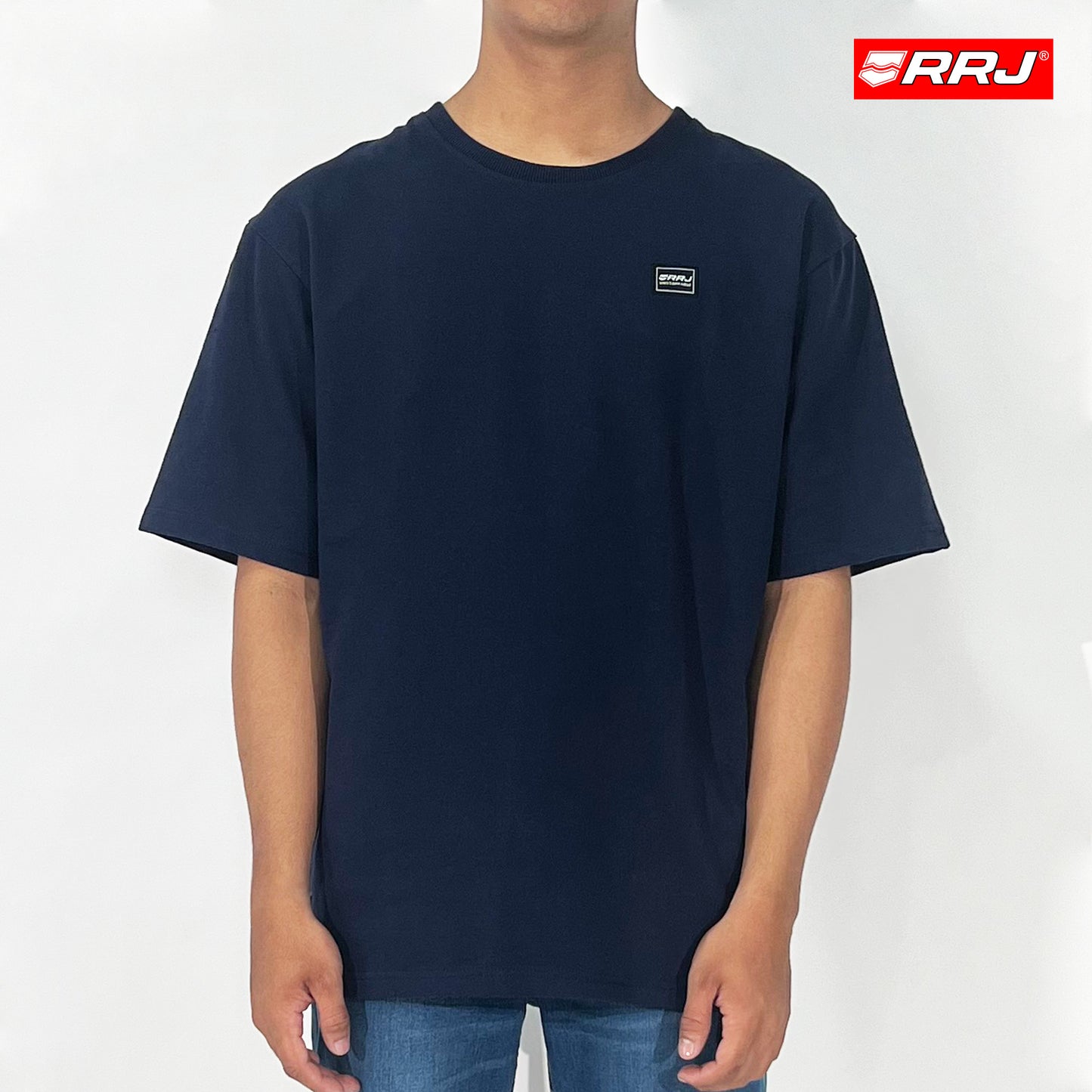 RRJ Men's Basic Tees Boxy Fitting 99845 (Navy)