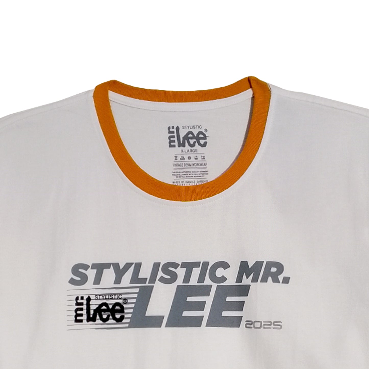 Stylistic Mr. Lee Men's Basic Tees Semi body Fit 175083-U (White)