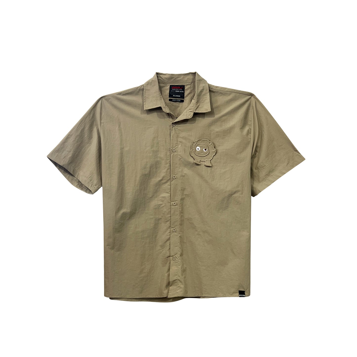 RRJ Men's Basic Woven Shirt Oversized Fitting 177430 (Beige)