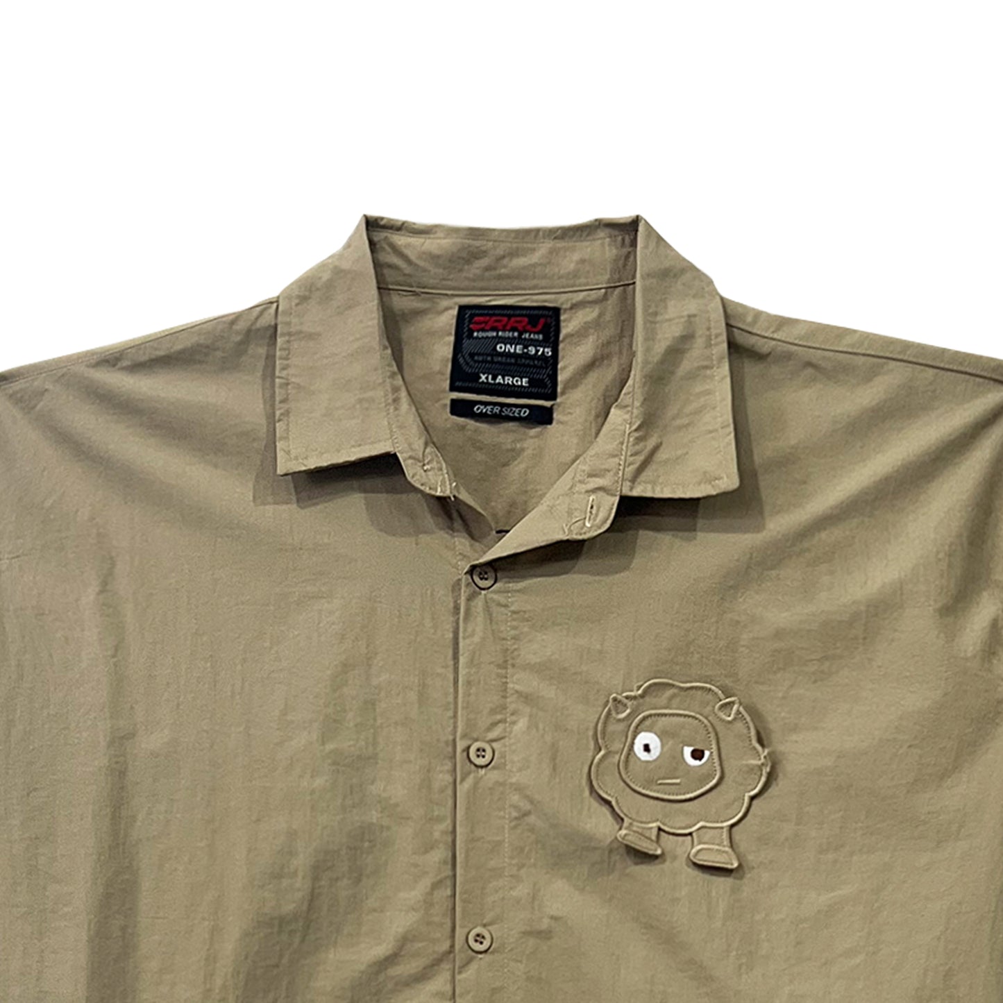 RRJ Men's Basic Woven Shirt Oversized Fitting 177430 (Beige)
