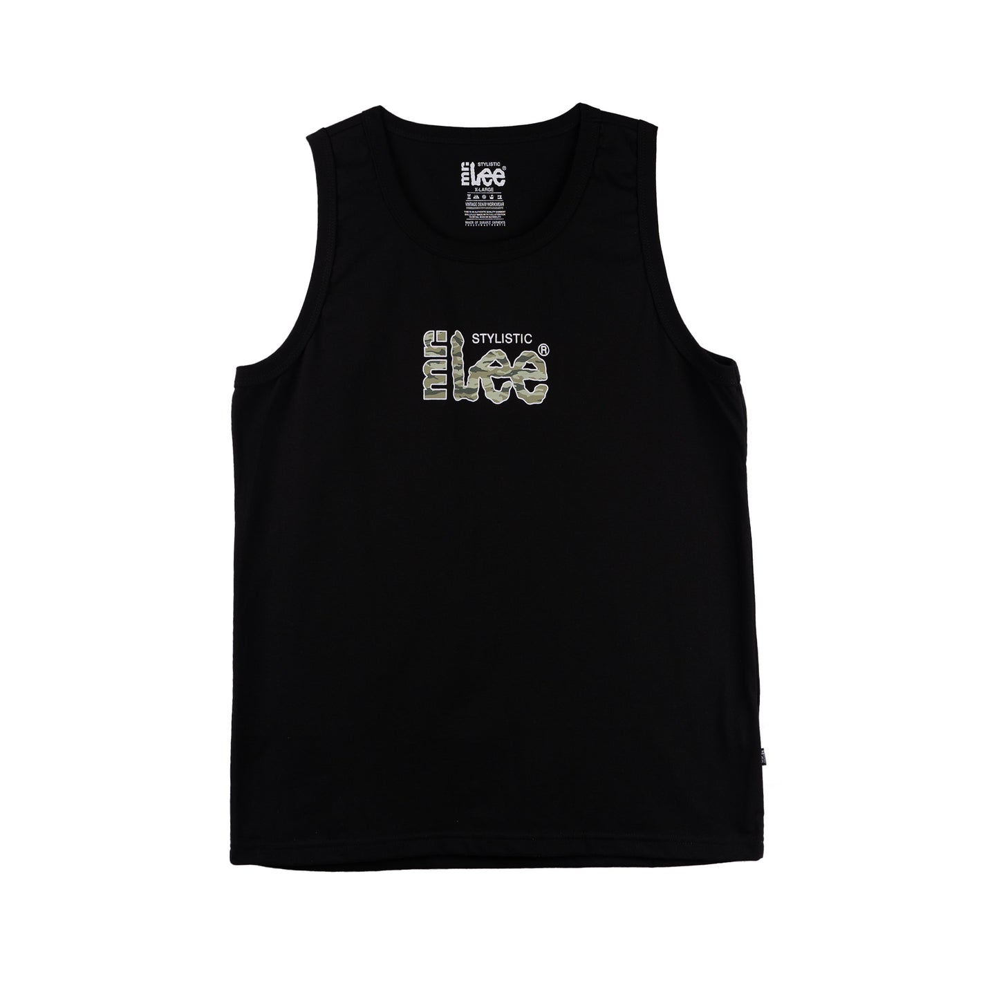 Stylistic Mr. Lee Men's Basic Tank Top Semi body Fit 175039-U (Black)