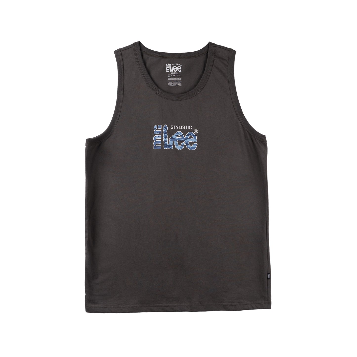 Stylistic Mr. Lee Men's Basic Tank Top Semi body Fit 175039-U (Gray)