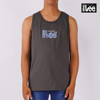 Stylistic Mr. Lee Men's Basic Tank Top Semi body Fit 175039-U (Gray)