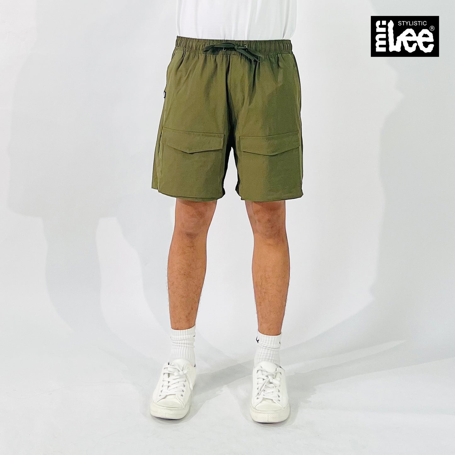 Stylistic Mr. Lee Men's Basic Non-Denim Cargo Short Mid Waist 180319 (Fatigue)