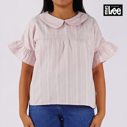 Stylistic Mr. Lee Ladies Basic Woven Shirt Boxy Fit 160342 (Pink)