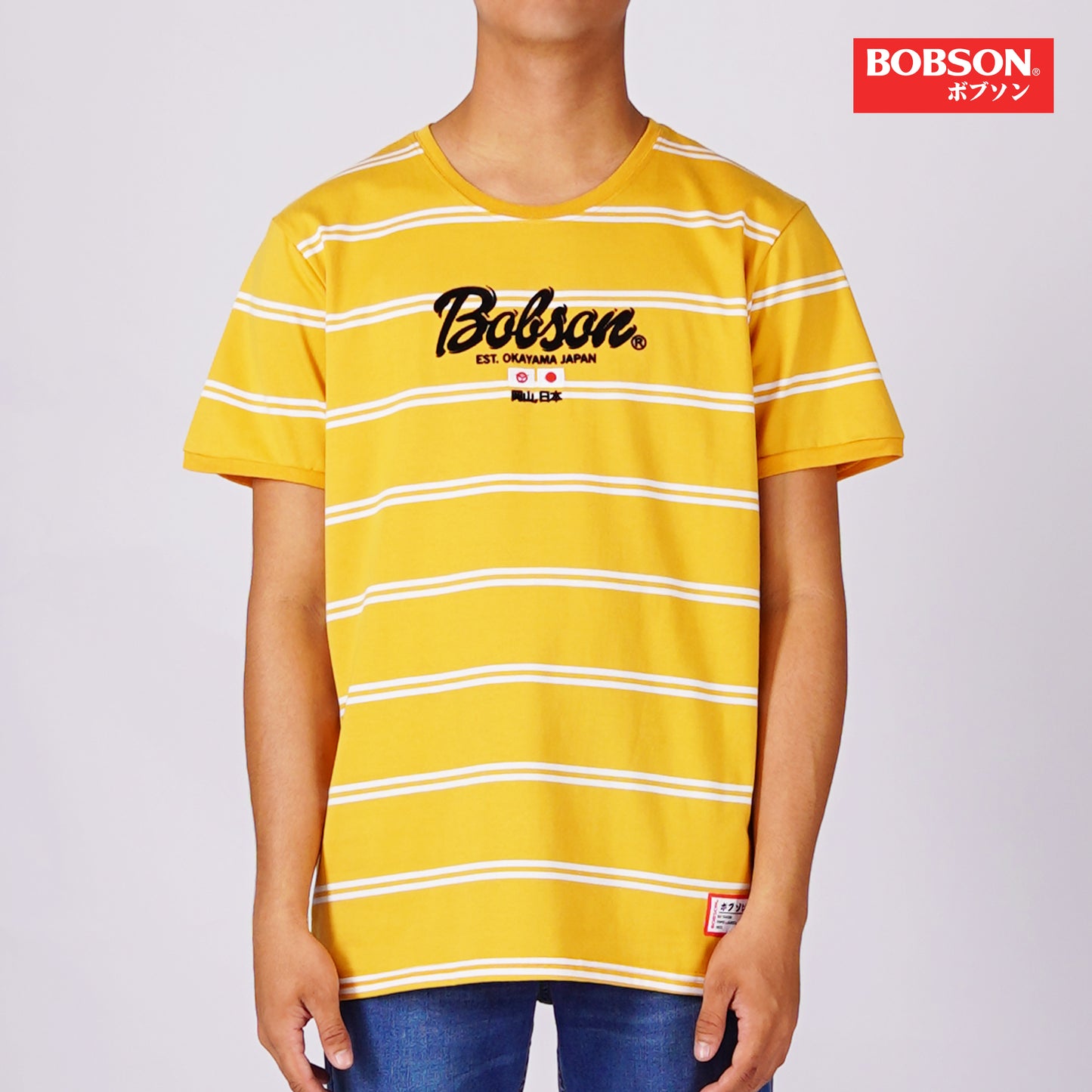 Bobson Japanese Men's Basic Tees Slim Fit 167346 (Yellow Gold)