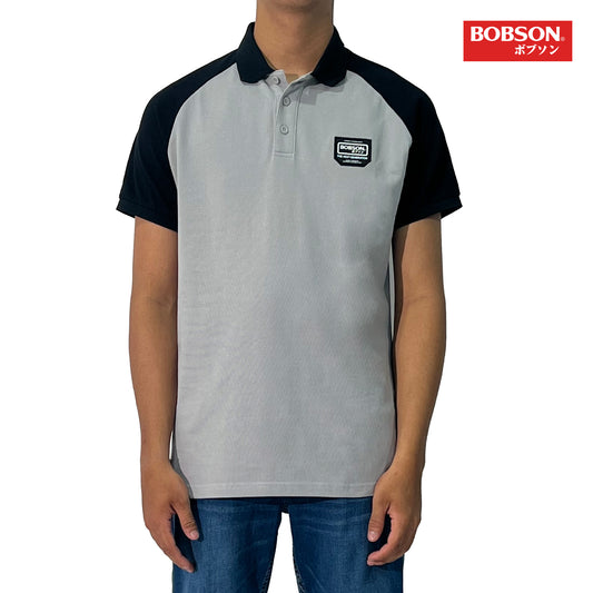 Bobson Japanese Men's Basic Collared Shirt Slim Fit 120478 (Gray)