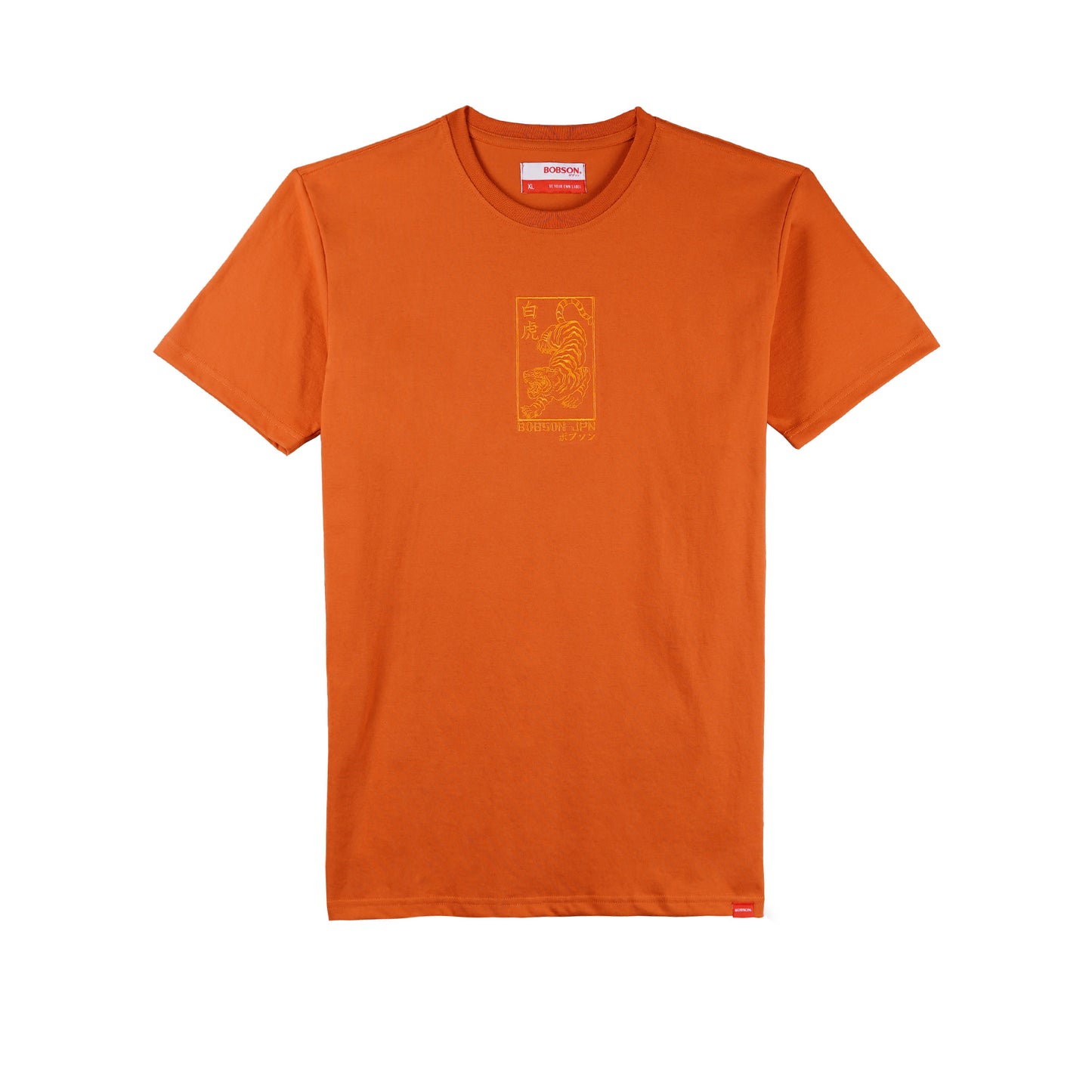 Bobson Japanese Men's Basic Tees Slim Fit 177151-U (Mango)